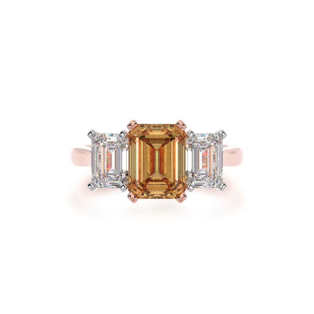 Emerald Trilogy Nayeli Diamond Ring in 18K Yellow Gold | Quality Diamonds